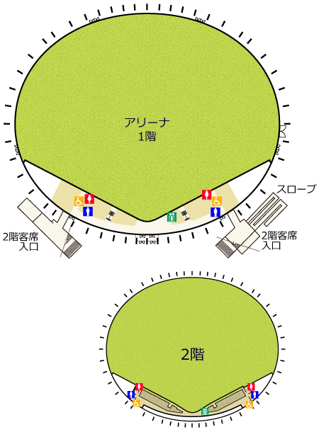 木の花ドームフロアマップ